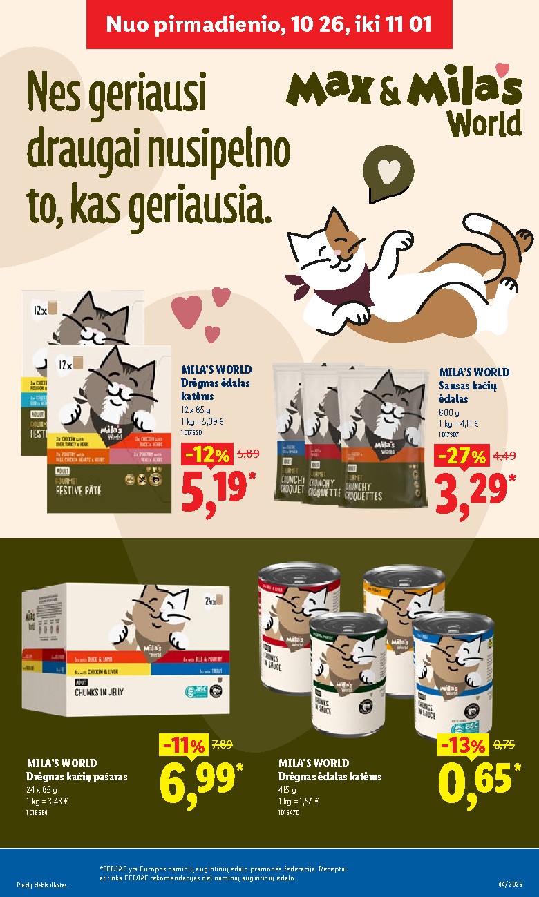 MAISTO PREKIŲ PASIŪLYMAI (2026-10-26 - 2026-11-01) | 20