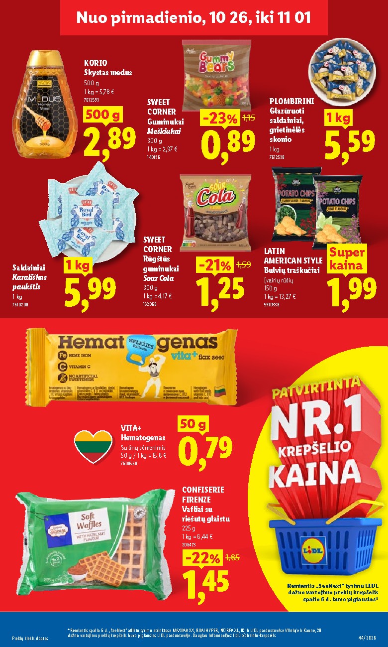 MAISTO PREKIŲ PASIŪLYMAI (2026-10-26 - 2026-11-01) | 21