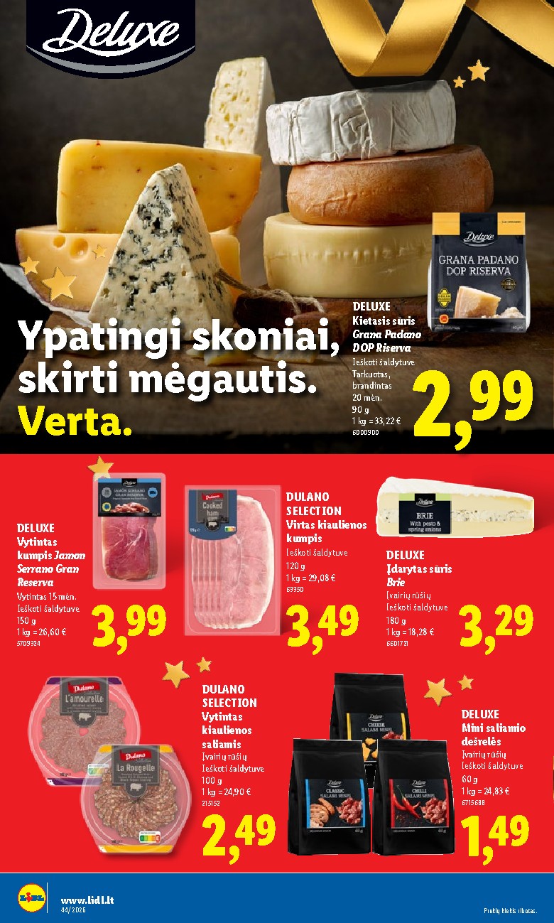 MAISTO PREKIŲ PASIŪLYMAI (2026-10-26 - 2026-11-01) | 26