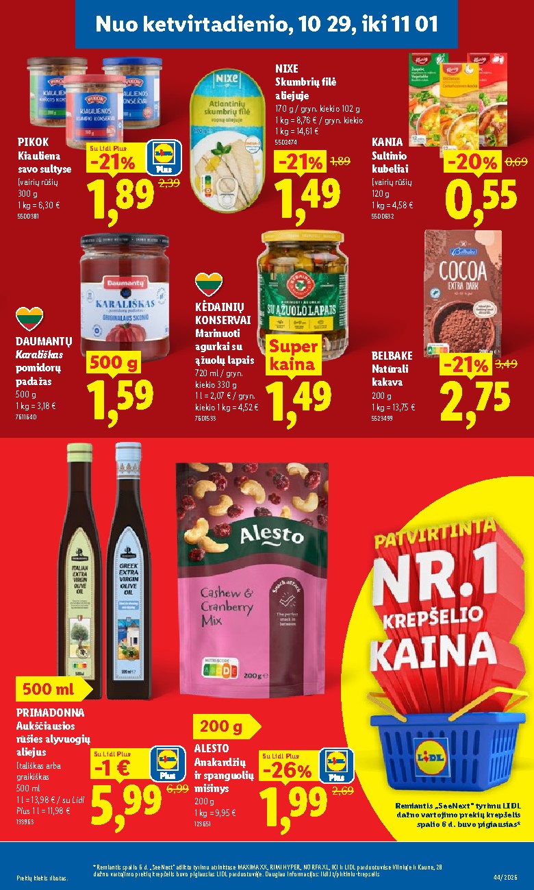 MAISTO PREKIŲ PASIŪLYMAI (2026-10-26 - 2026-11-01) | 35