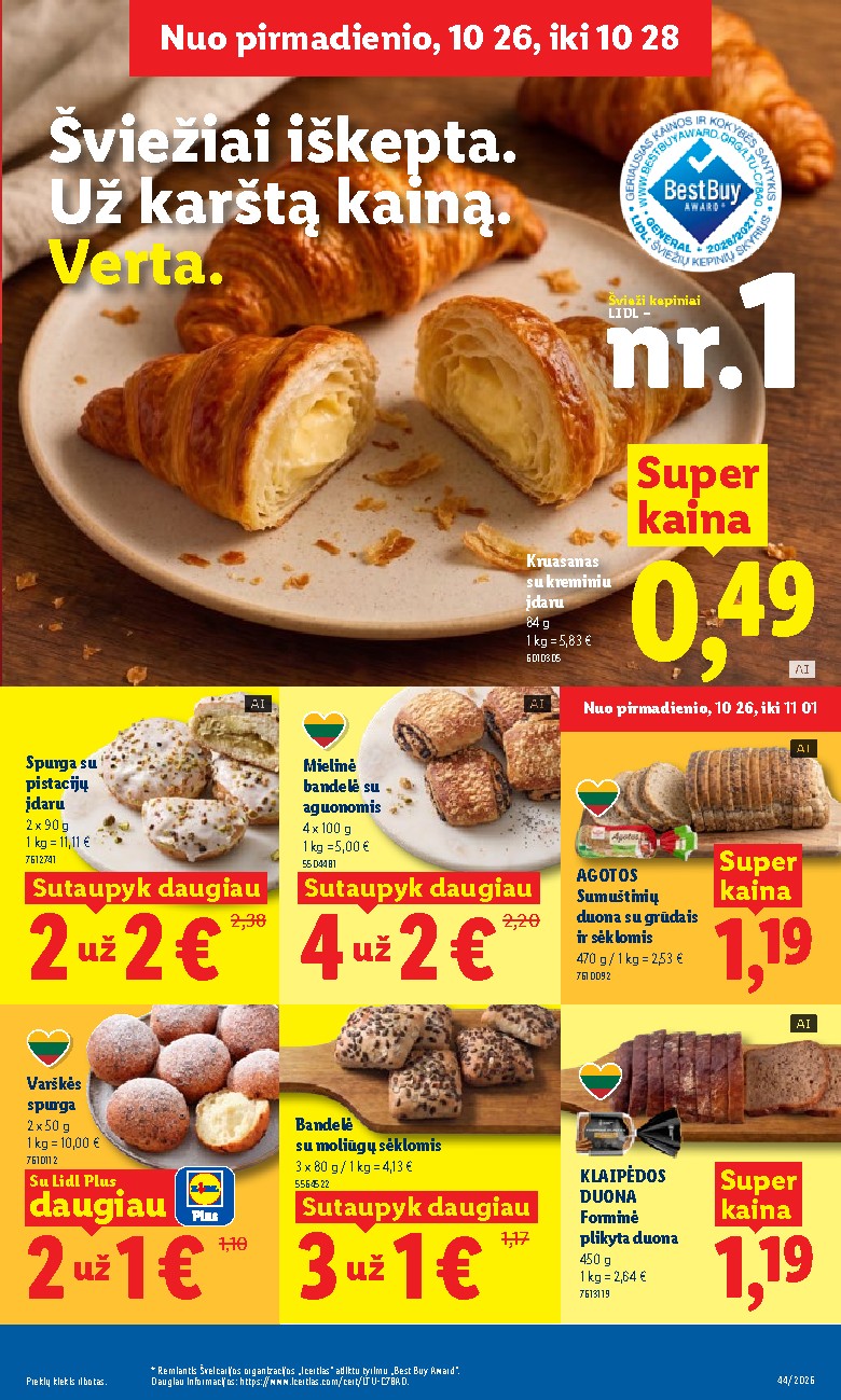 MAISTO PREKIŲ PASIŪLYMAI (2026-10-26 - 2026-11-01) | 10