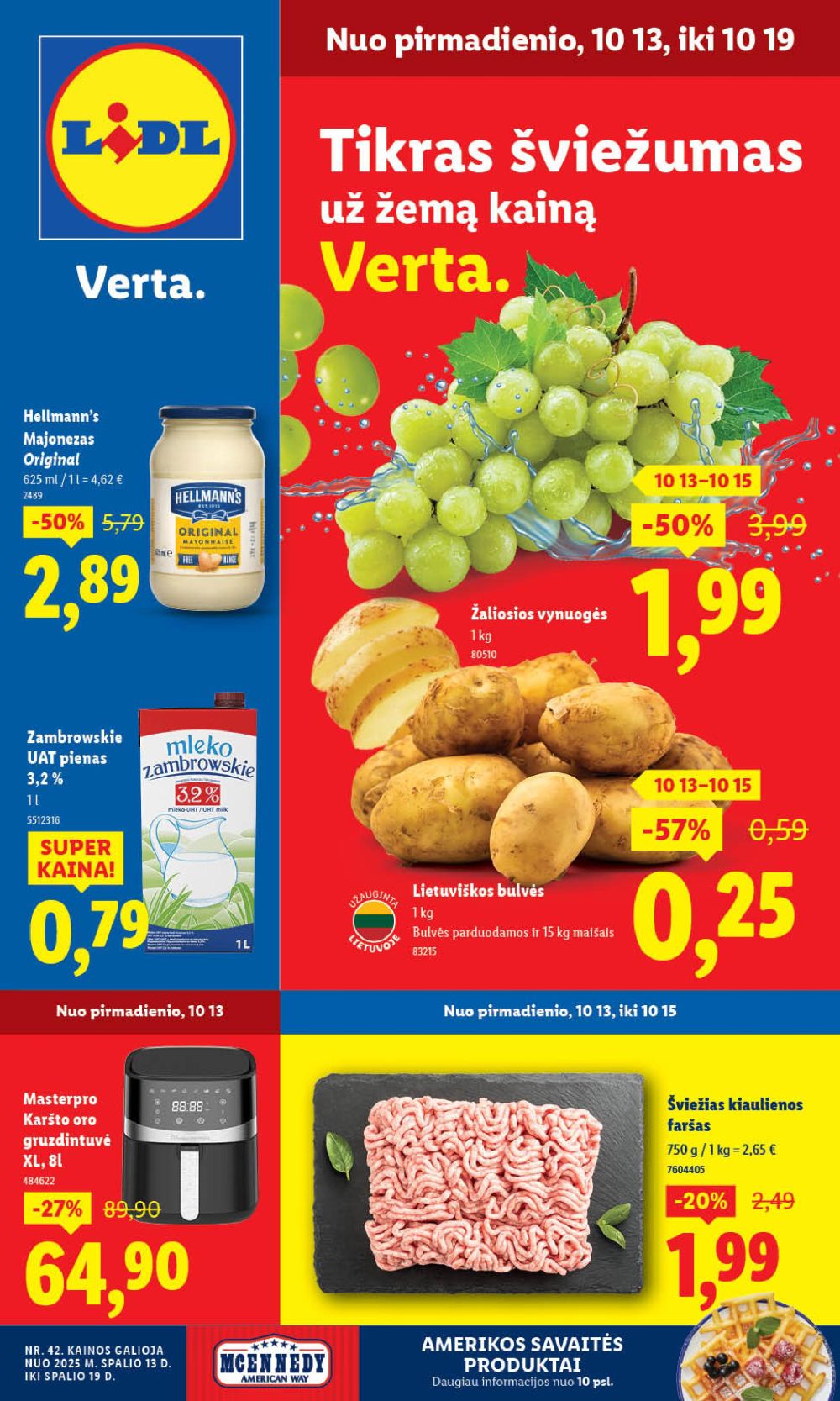 LIDL - Maisto prekių pasiūlymai (2025 10 13 - 2025 10 19) | 1