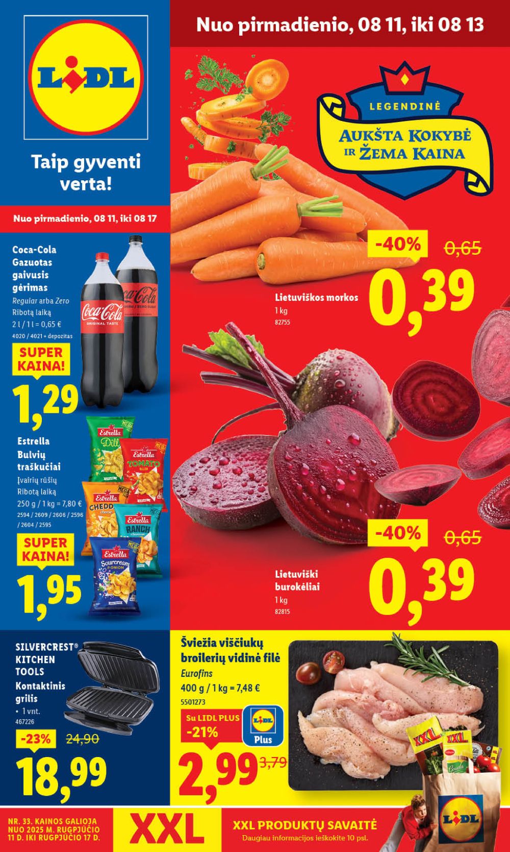 LIDL - Maisto prekių pasiūlymai (2025 08 11 - 2025 08 17) | 1