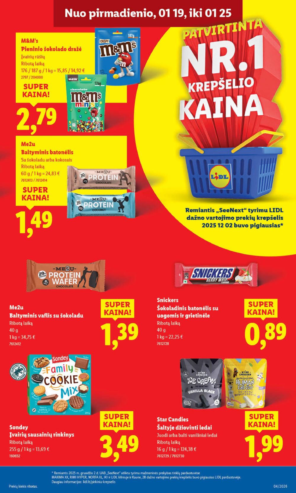 LIDL - Maisto prekių pasiūlymai (2026 01 19 - 2026 01 25) | 25