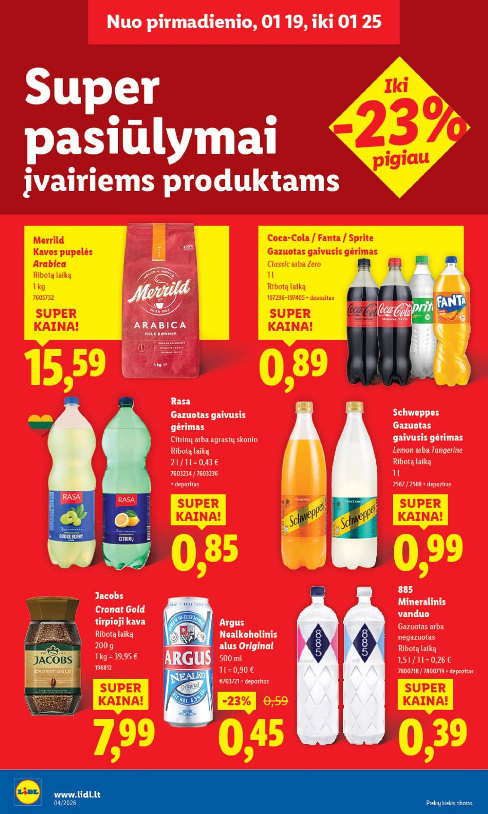 LIDL - Maisto prekių pasiūlymai (2026 01 19 - 2026 01 25) | 26