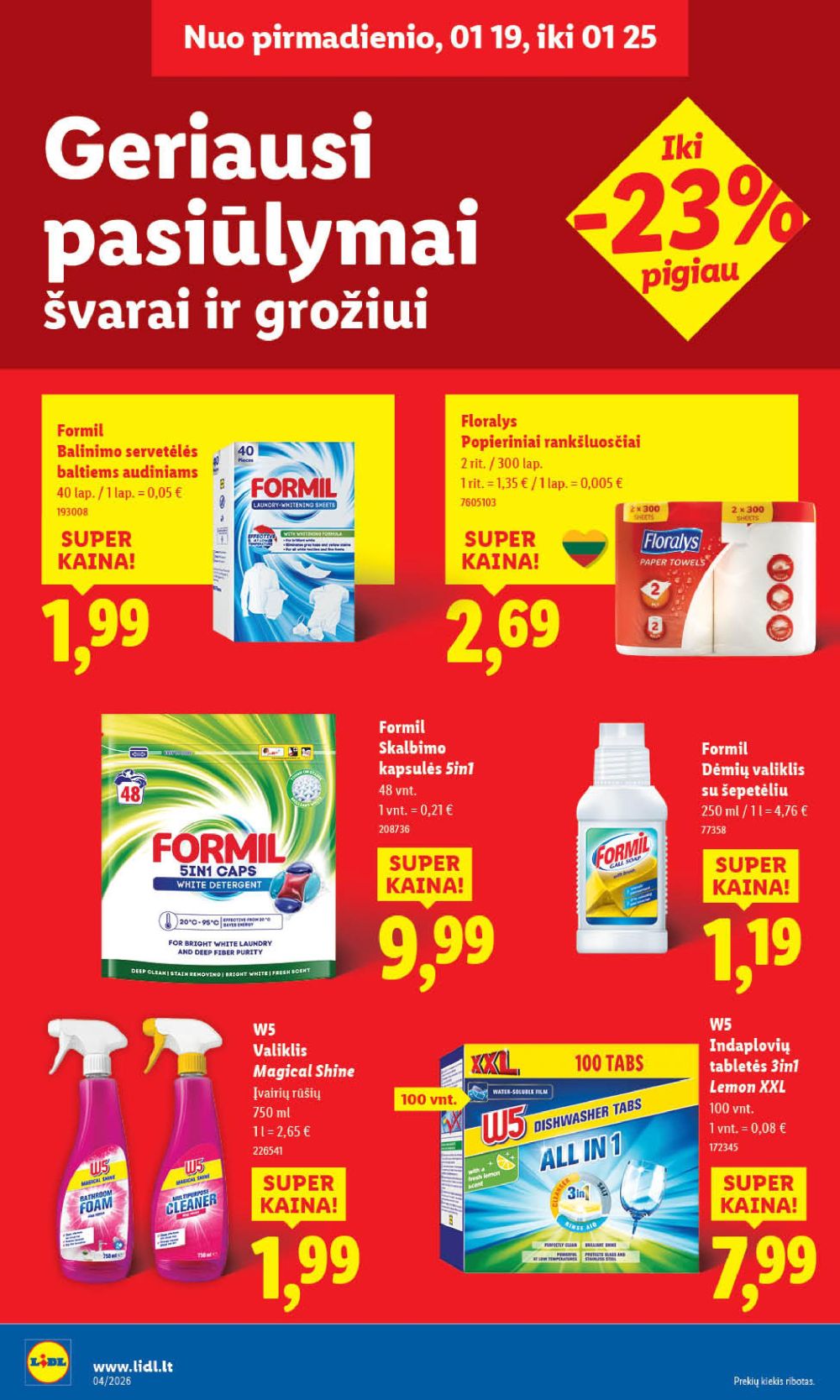 LIDL - Maisto prekių pasiūlymai (2026 01 19 - 2026 01 25) | 28