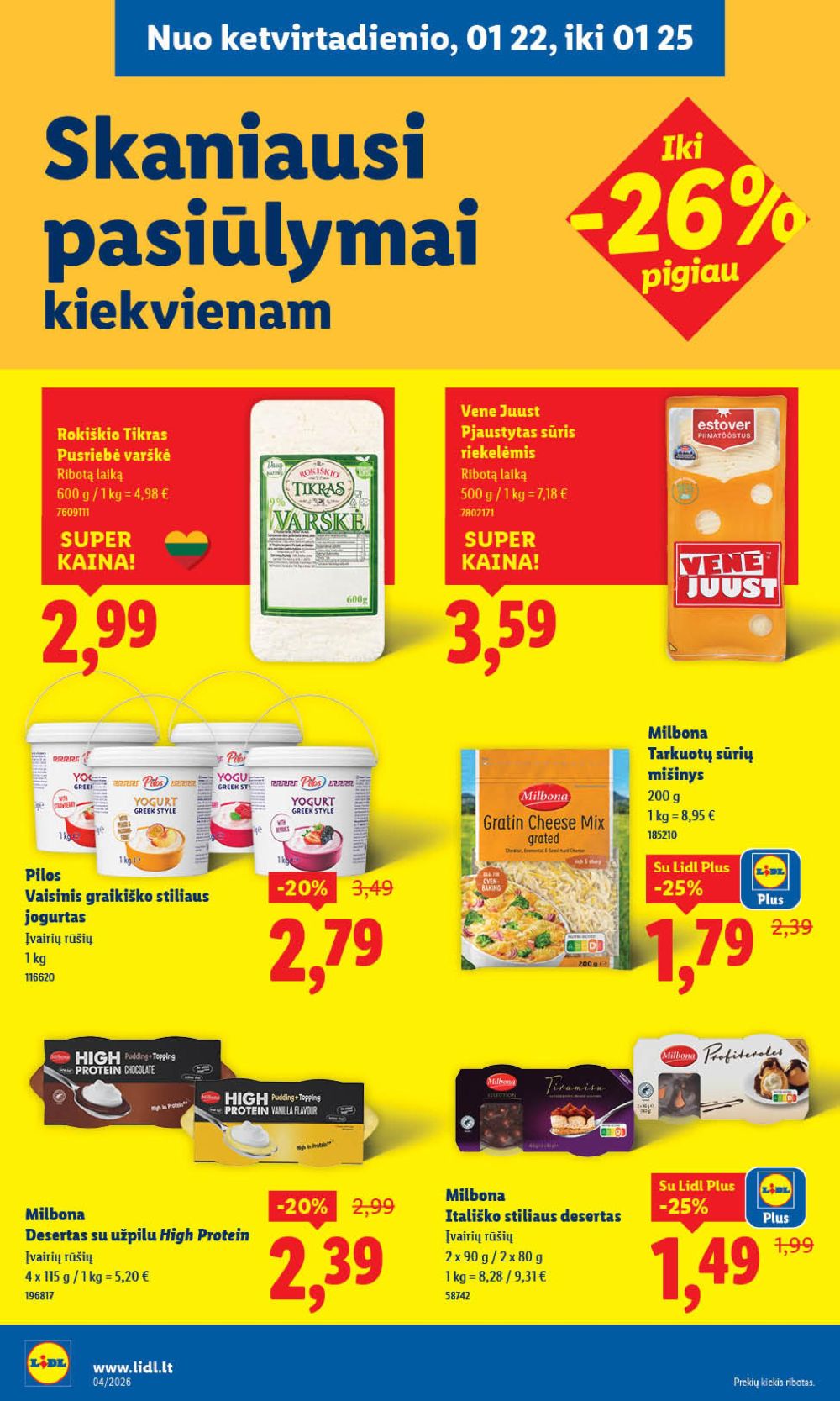 LIDL - Maisto prekių pasiūlymai (2026 01 19 - 2026 01 25) | 36