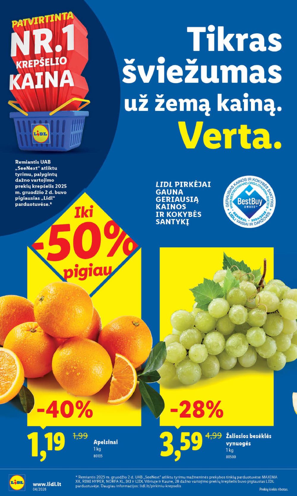 LIDL - Maisto prekių pasiūlymai (2026 01 19 - 2026 01 25) | 40