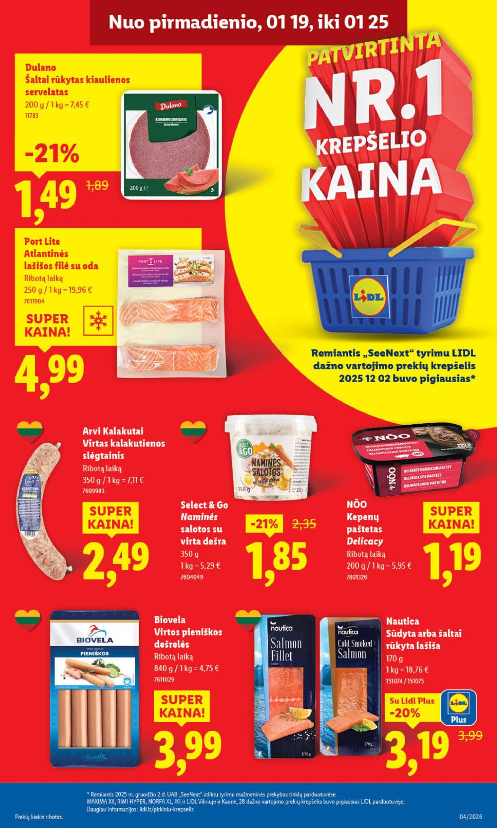 LIDL - Maisto prekių pasiūlymai (2026 01 19 - 2026 01 25) | 9