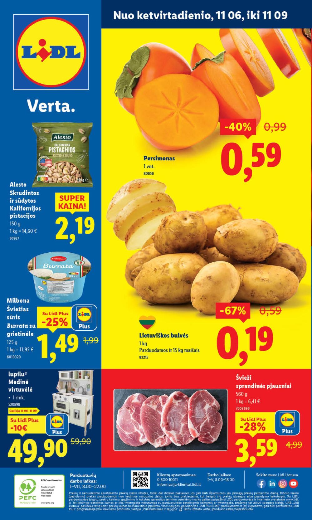 LIDL - Maisto prekių pasiūlymai (2025 11 06 - 2025 11 09) | 1