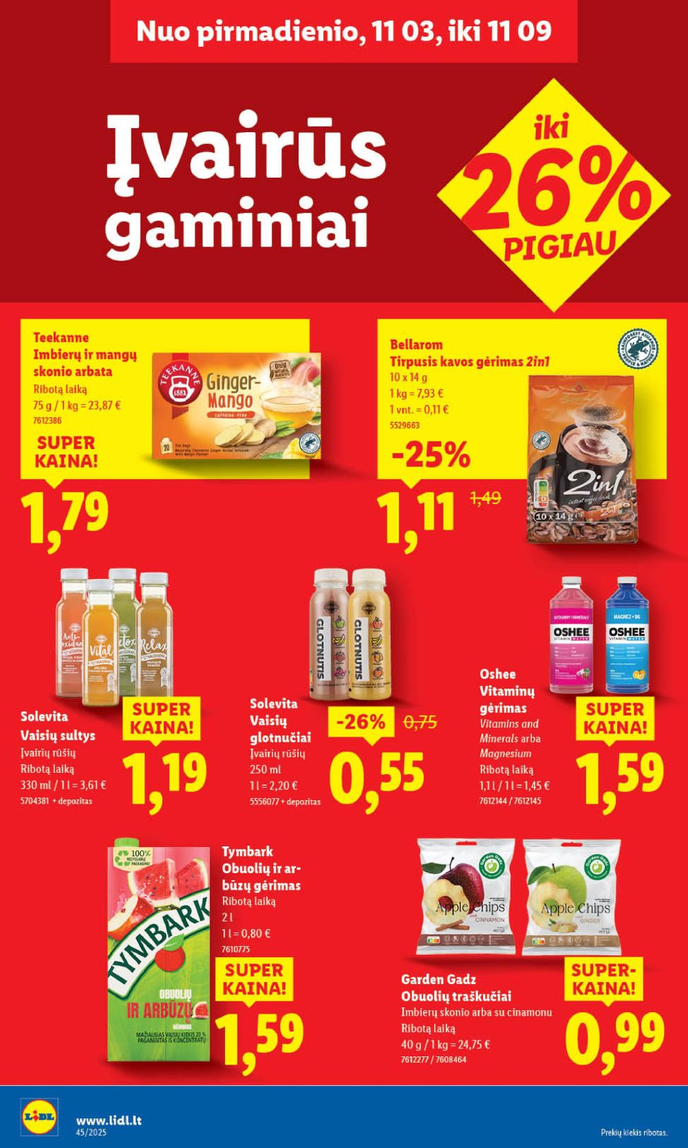 LIDL - Maisto prekių pasiūlymai (2025 11 06 - 2025 11 09) | 44