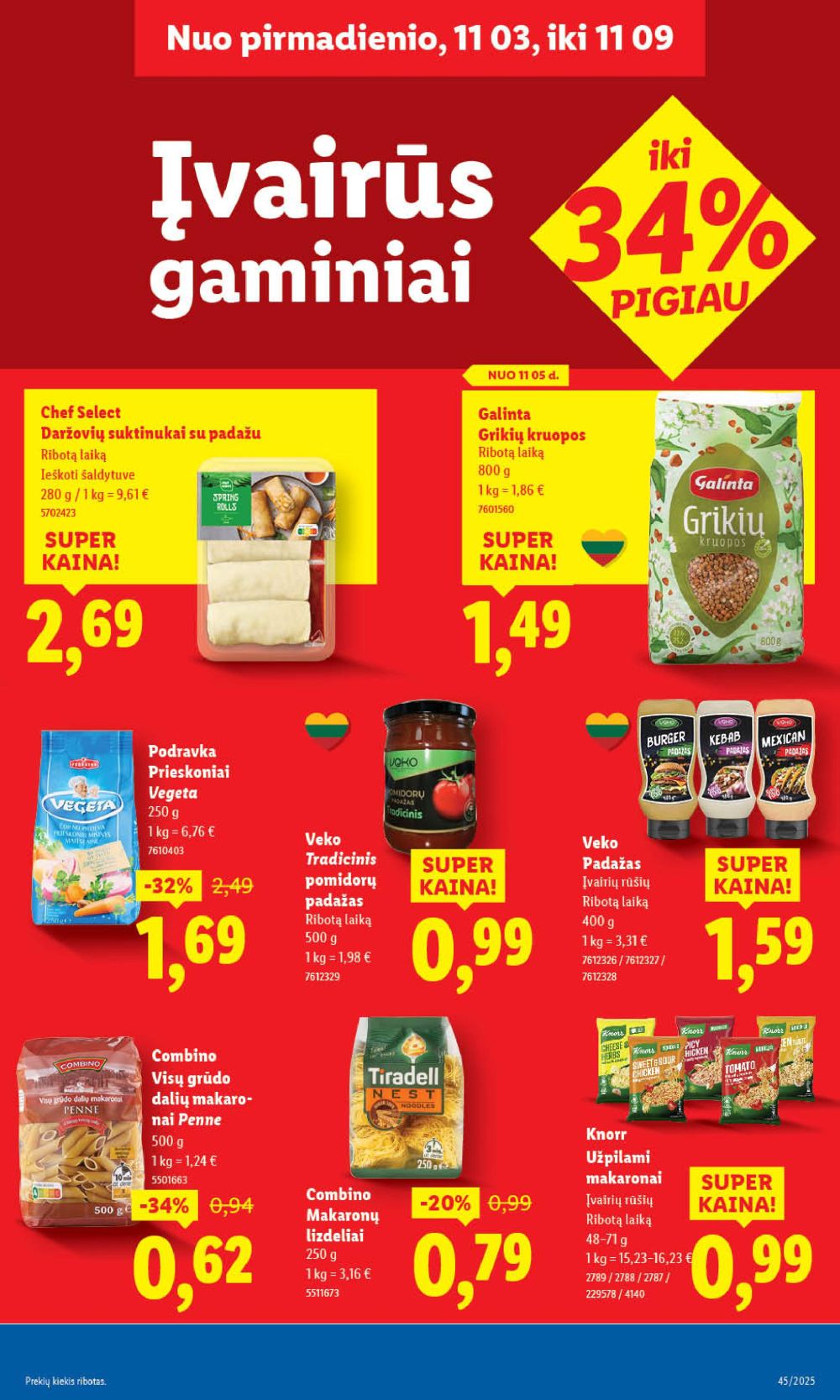 LIDL - Maisto prekių pasiūlymai (2025 11 06 - 2025 11 09) | 45
