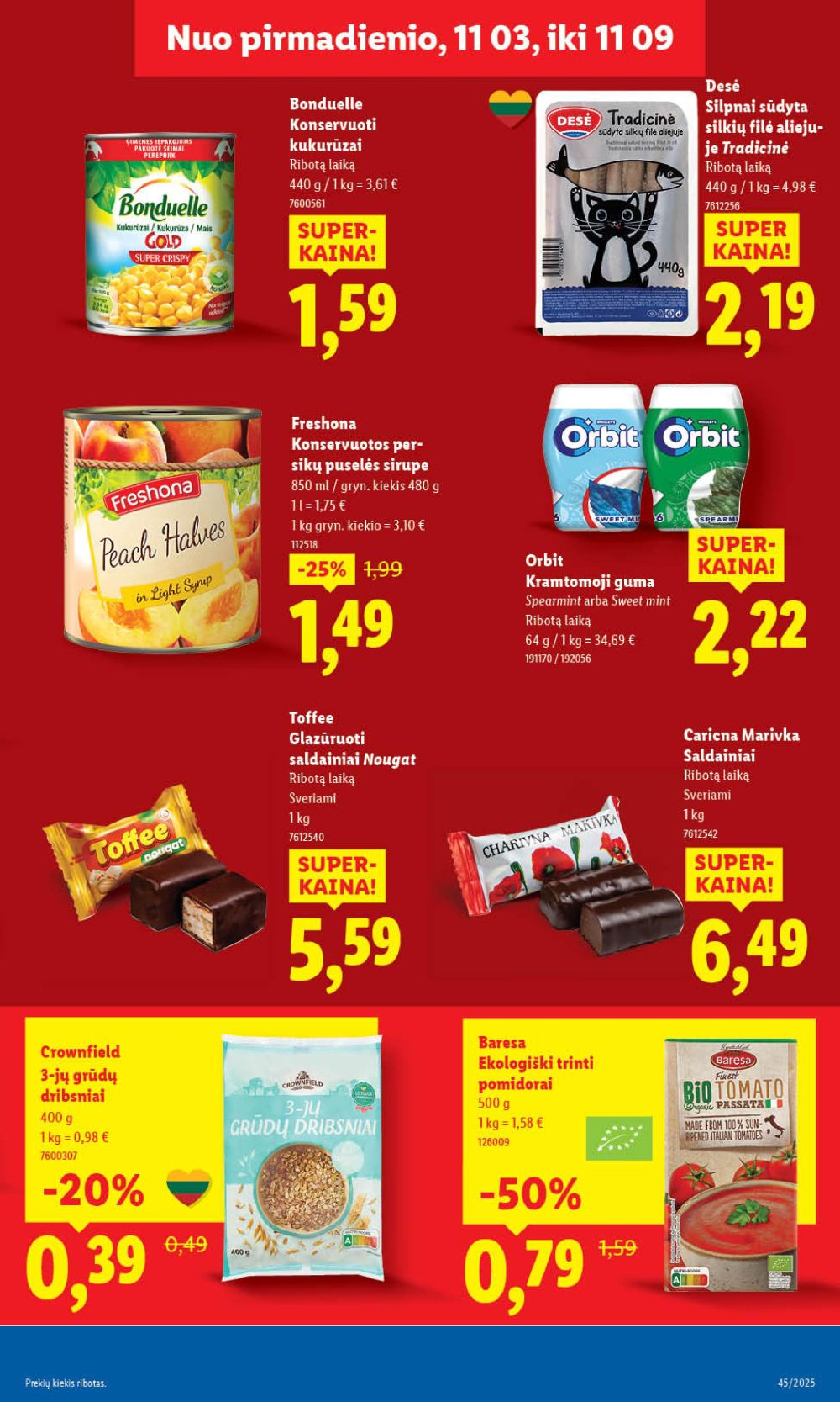 LIDL - Maisto prekių pasiūlymai (2025 11 06 - 2025 11 09) | 47