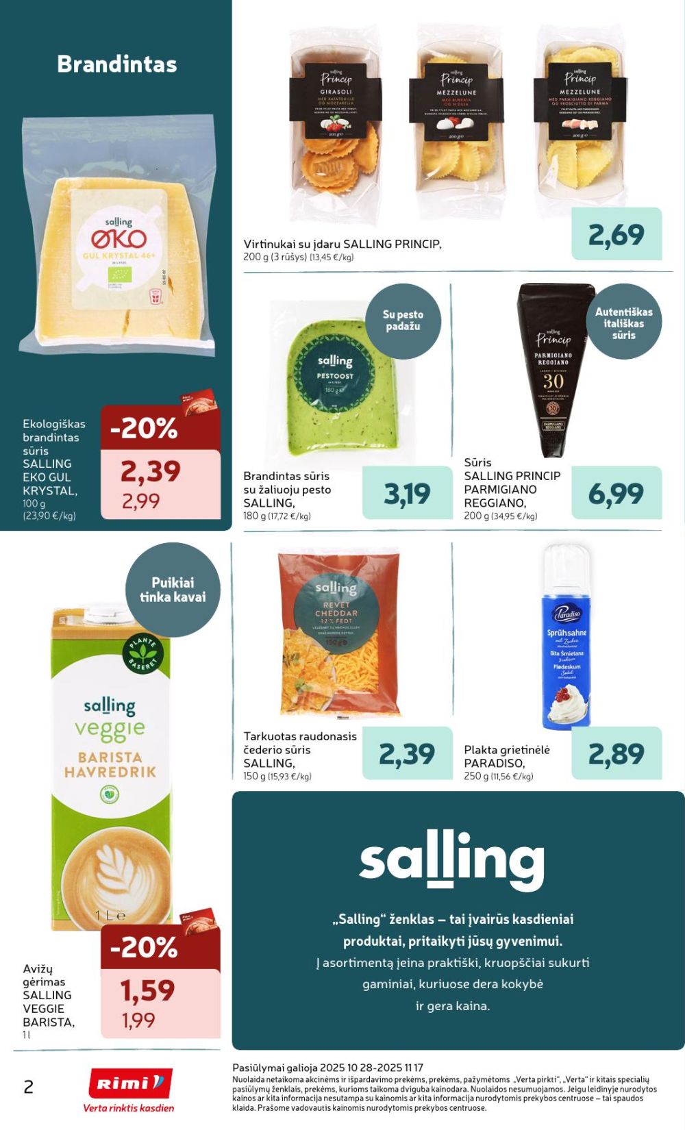 RIMI - SALLING prekių katalogas (2025 10 28 - 2025 11 17) | 2