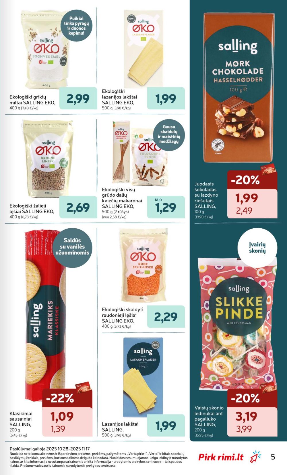 RIMI - SALLING prekių katalogas (2025 10 28 - 2025 11 17) | 5