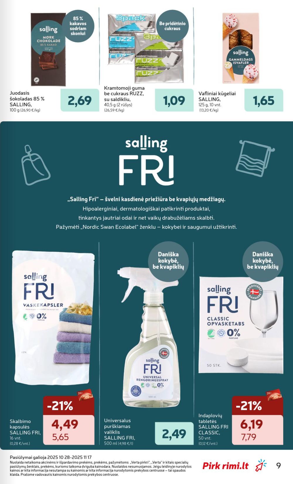 RIMI - SALLING prekių katalogas (2025 10 28 - 2025 11 17) | 9