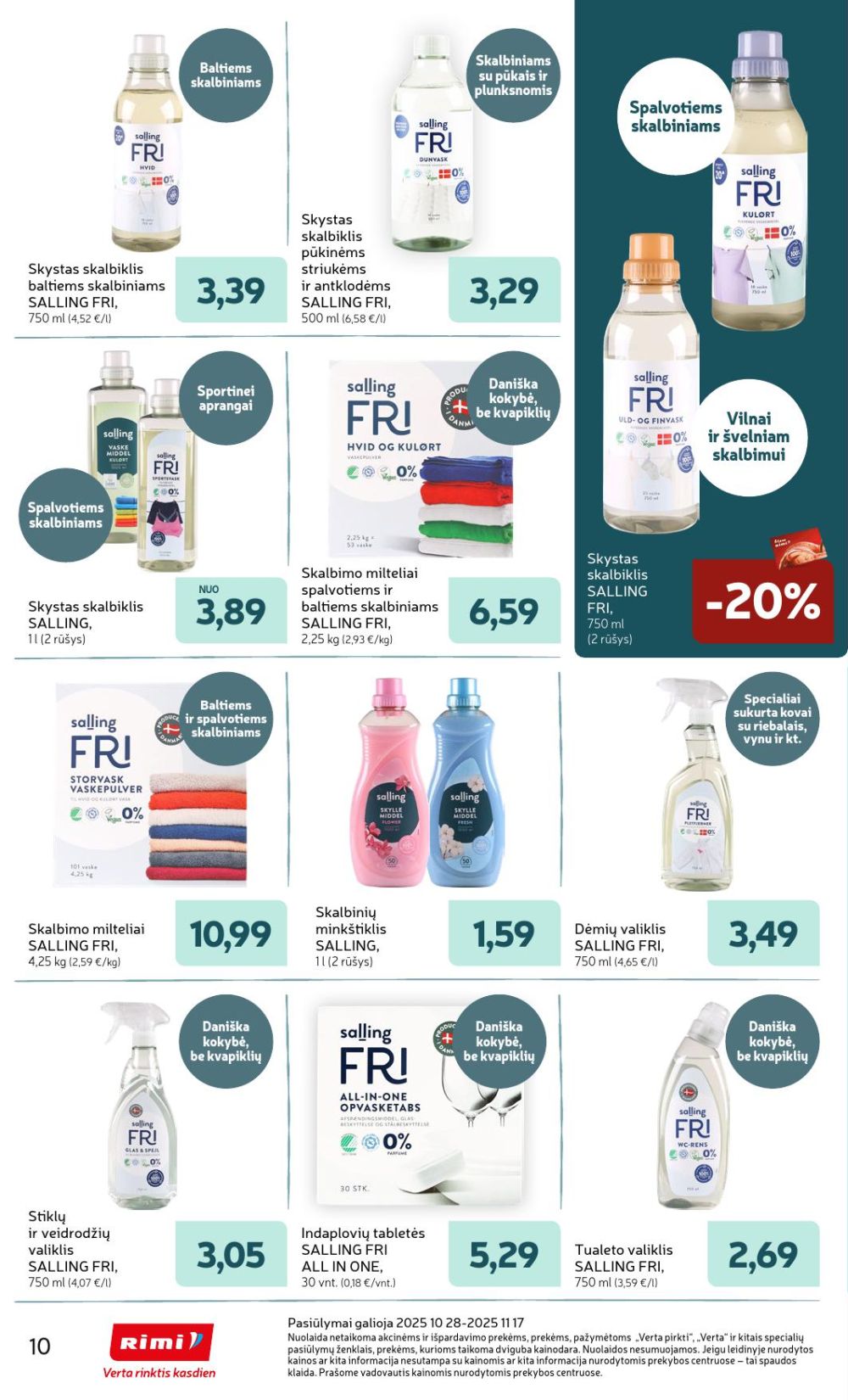 RIMI - SALLING prekių katalogas (2025 10 28 - 2025 11 17) | 10