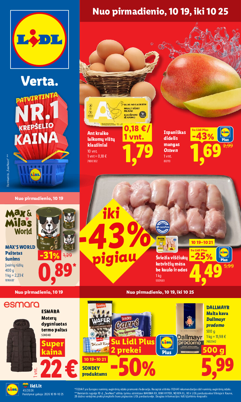 MAISTO PREKIŲ PASIŪLYMAI (2026-10-19 - 2026-10-25) | 1
