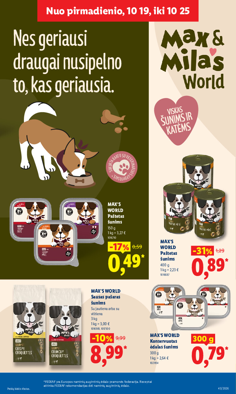MAISTO PREKIŲ PASIŪLYMAI (2026-10-19 - 2026-10-25) | 15