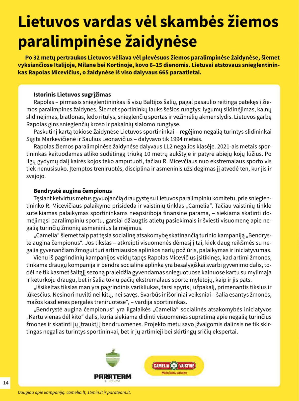 CAMELIA - Leidinys Nr.3 (2026 03 01 - 2026 03 31) | 14