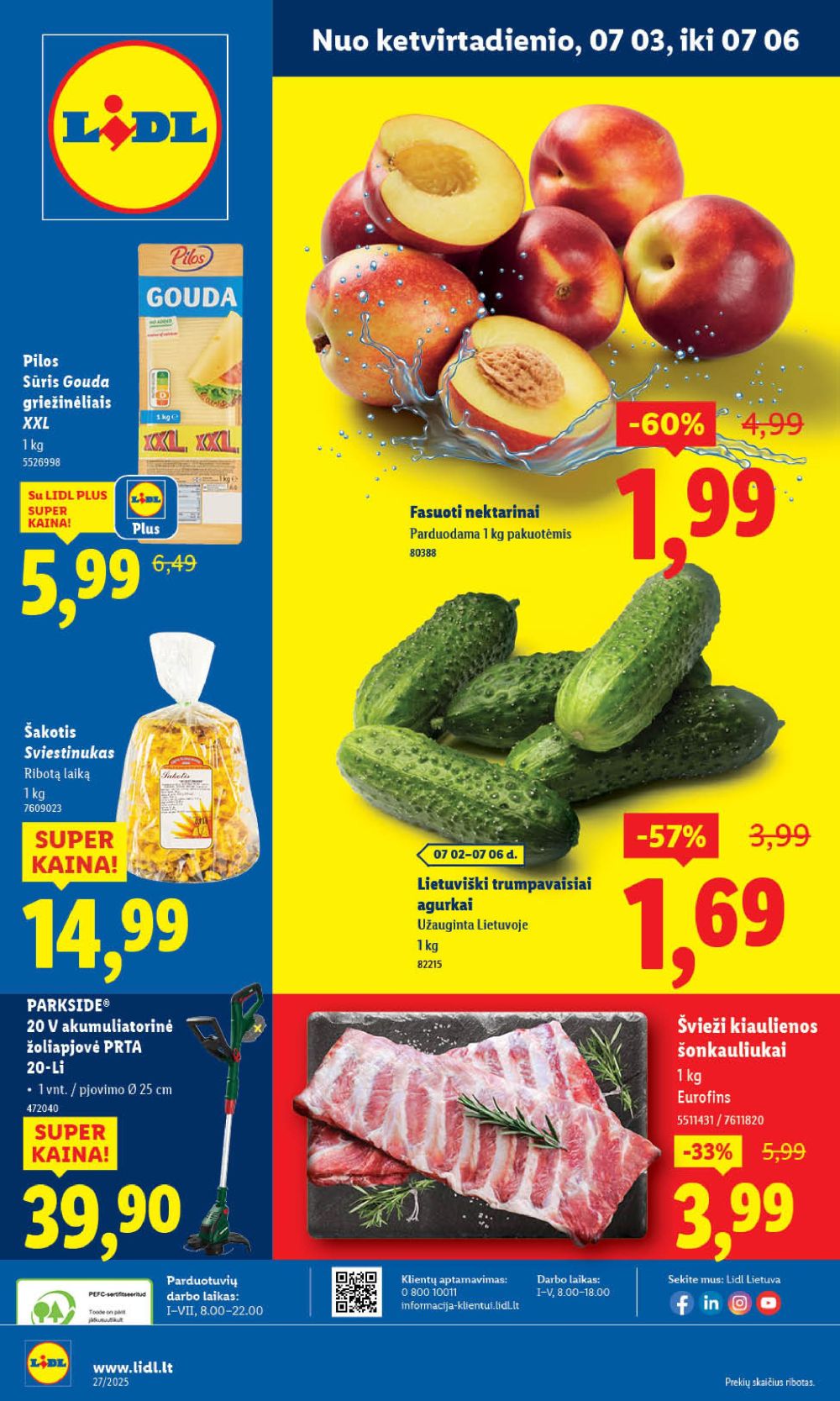 LIDL - Maisto prekių pasiūlymai (2025 07 03 - 2025 07 06) | 1
