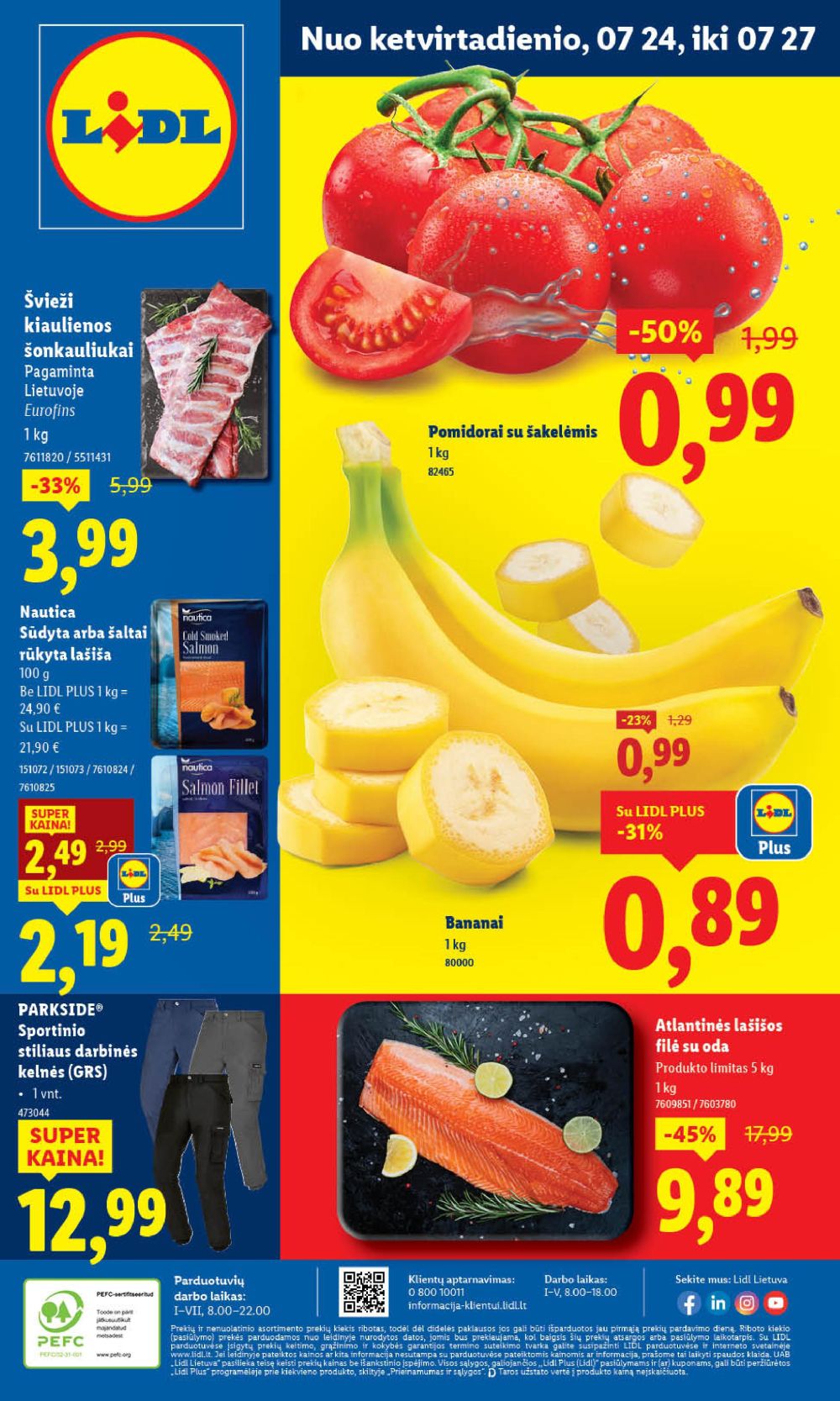 LIDL - Maisto prekių pasiūlymai (2025 07 24 - 2025 07 27) | 1