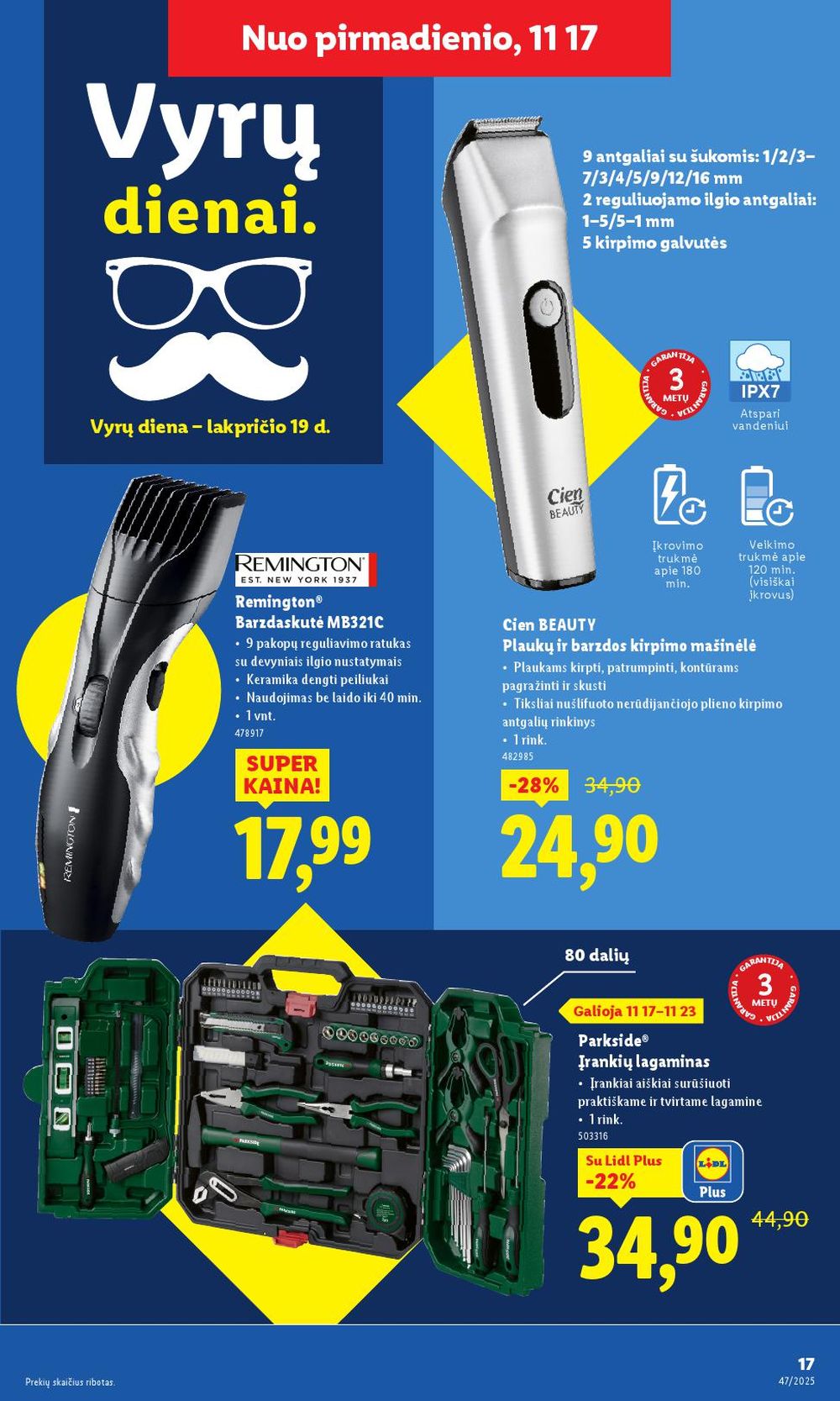 LIDL - Ne maisto prekių pasiūlymai (2025 11 17 - 2025 11 23) | 17