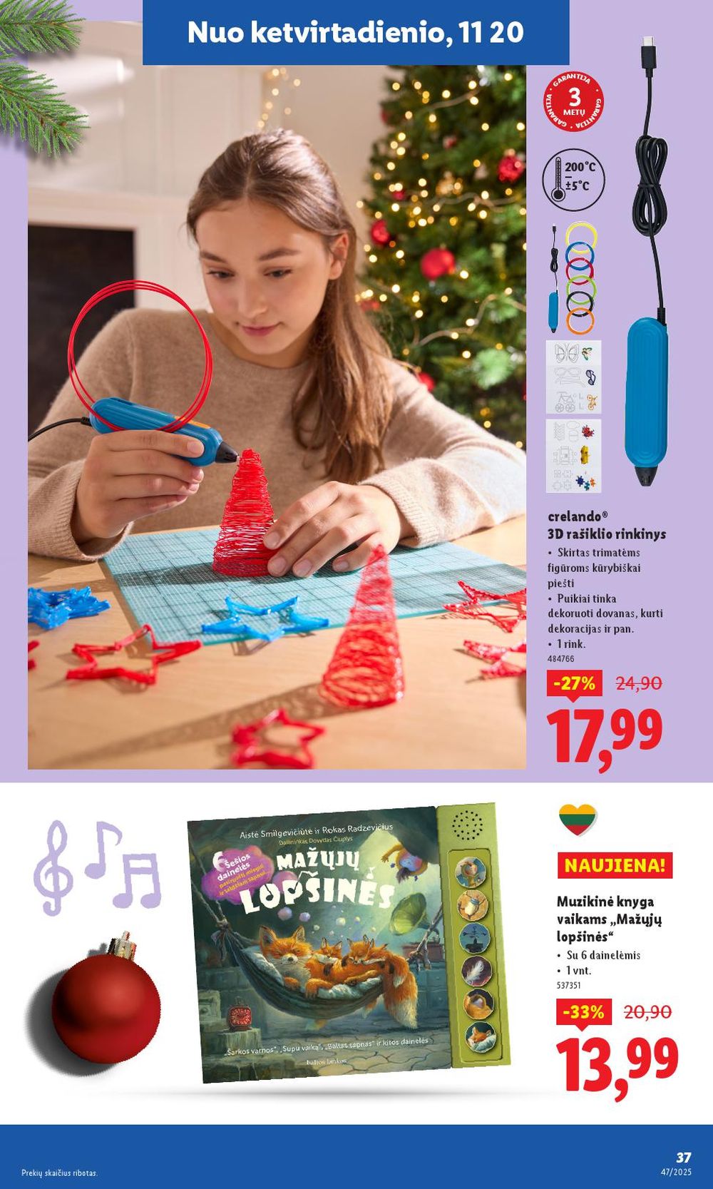 LIDL - Ne maisto prekių pasiūlymai (2025 11 17 - 2025 11 23) | 39