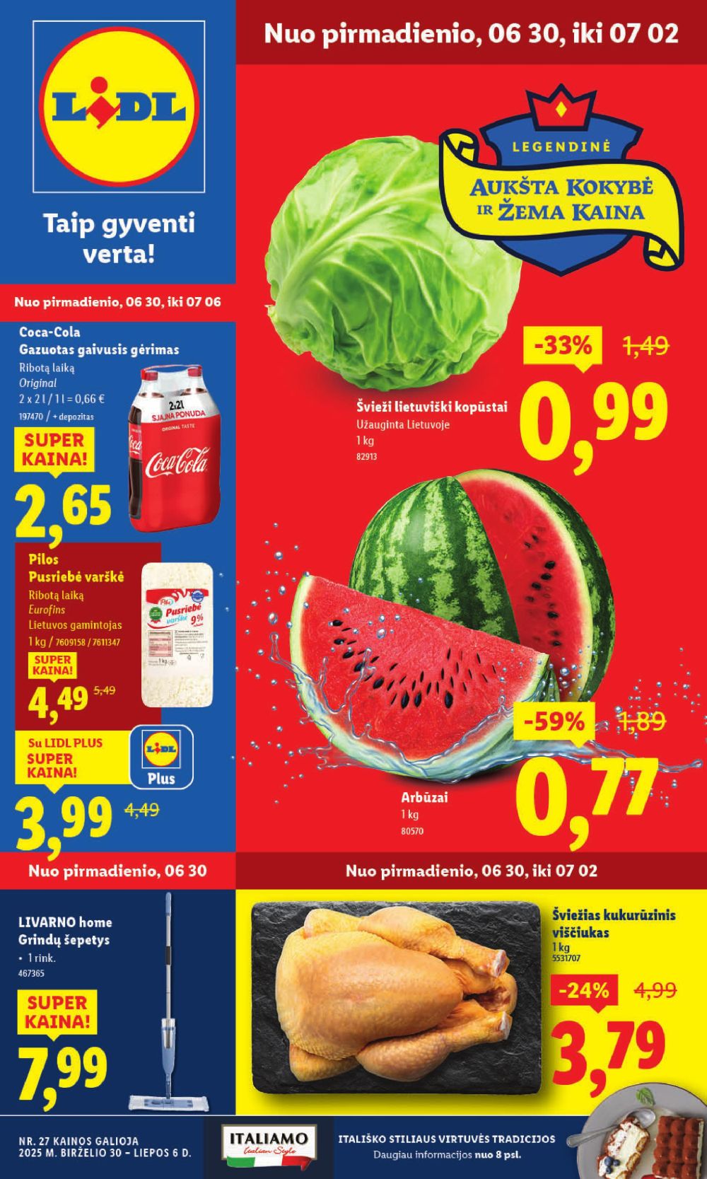LIDL - Maisto prekių pasiūlymai (2025 06 30 - 2025 07 06) | 1