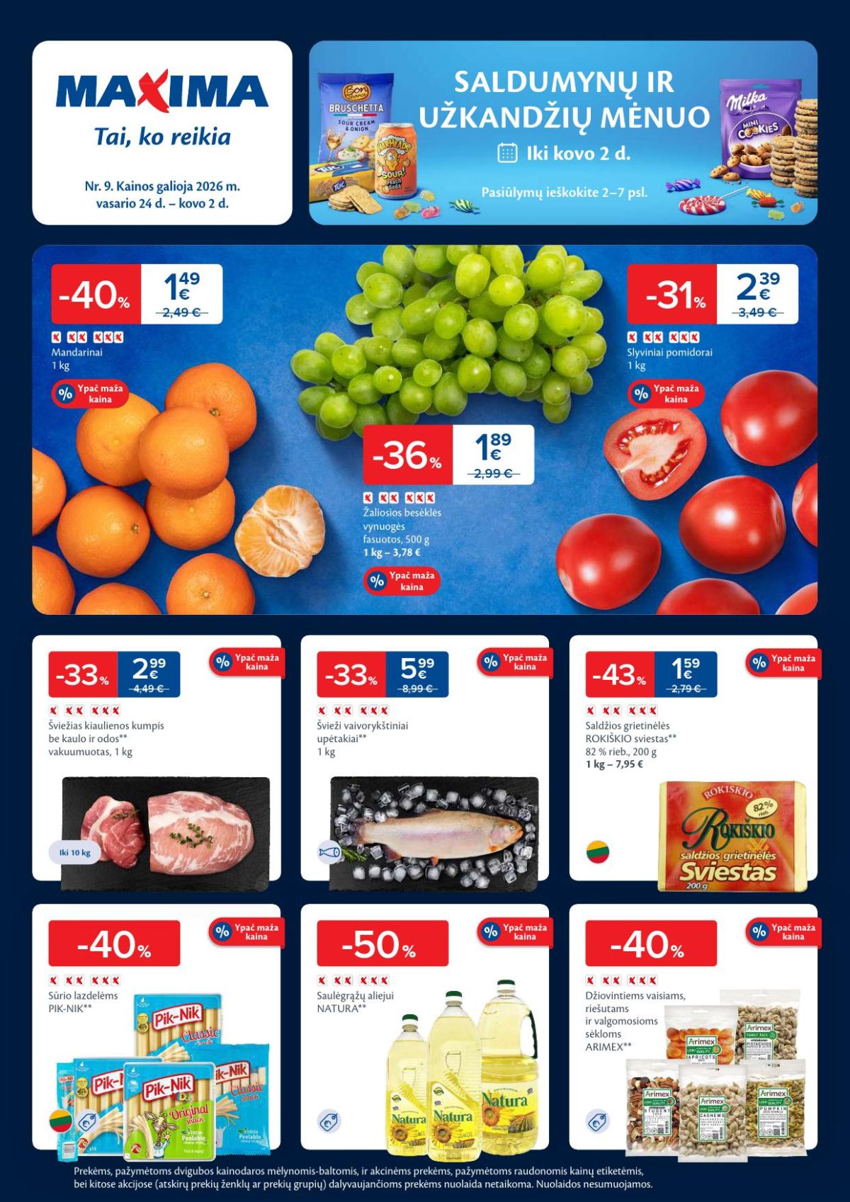 MAXIMA - Kaininis leidinys Nr.9 (2026 02 24 - 2026 03 02) | 1