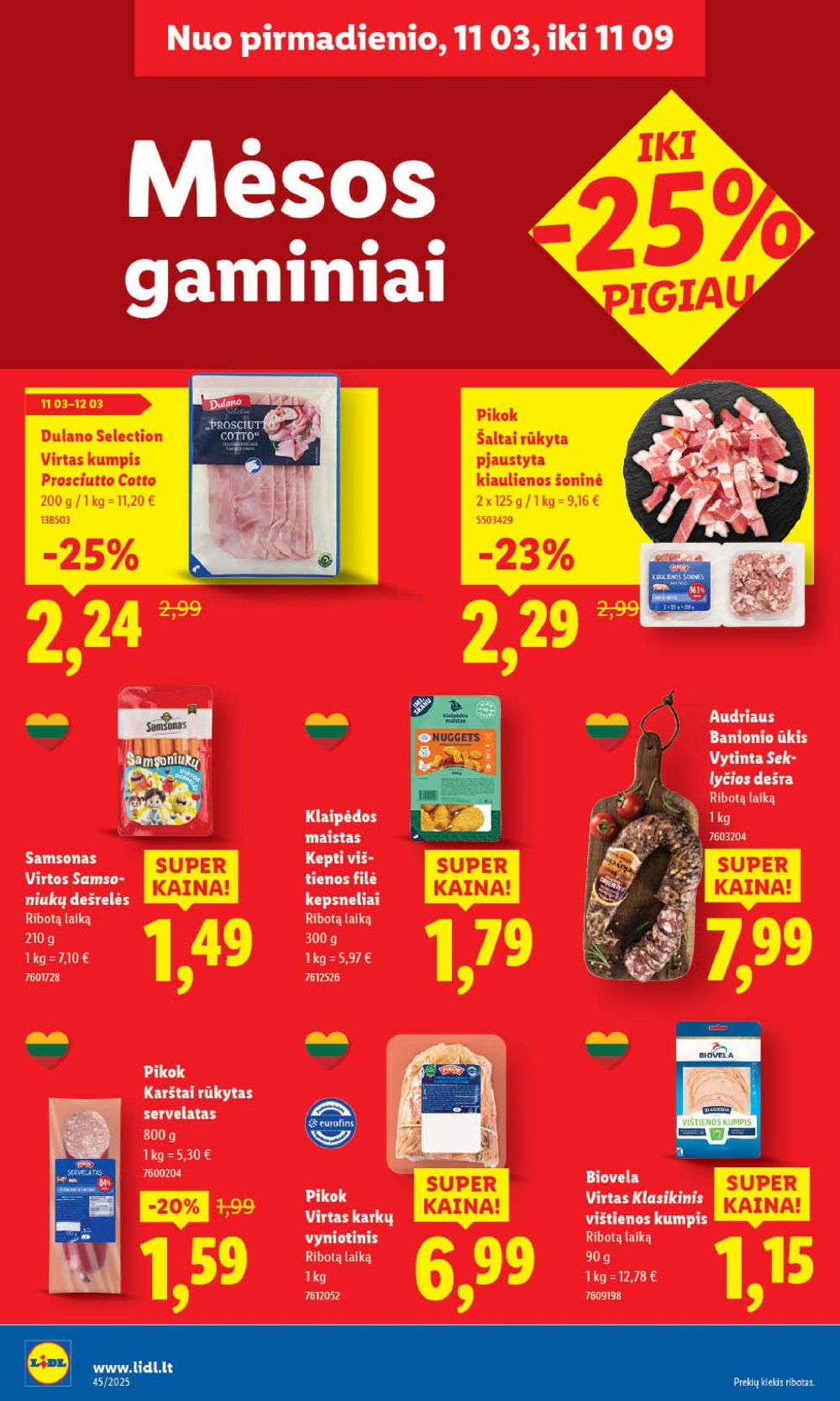 LIDL - Maisto prekių pasiūlymai (2025 11 03 - 2025 11 09) | 32