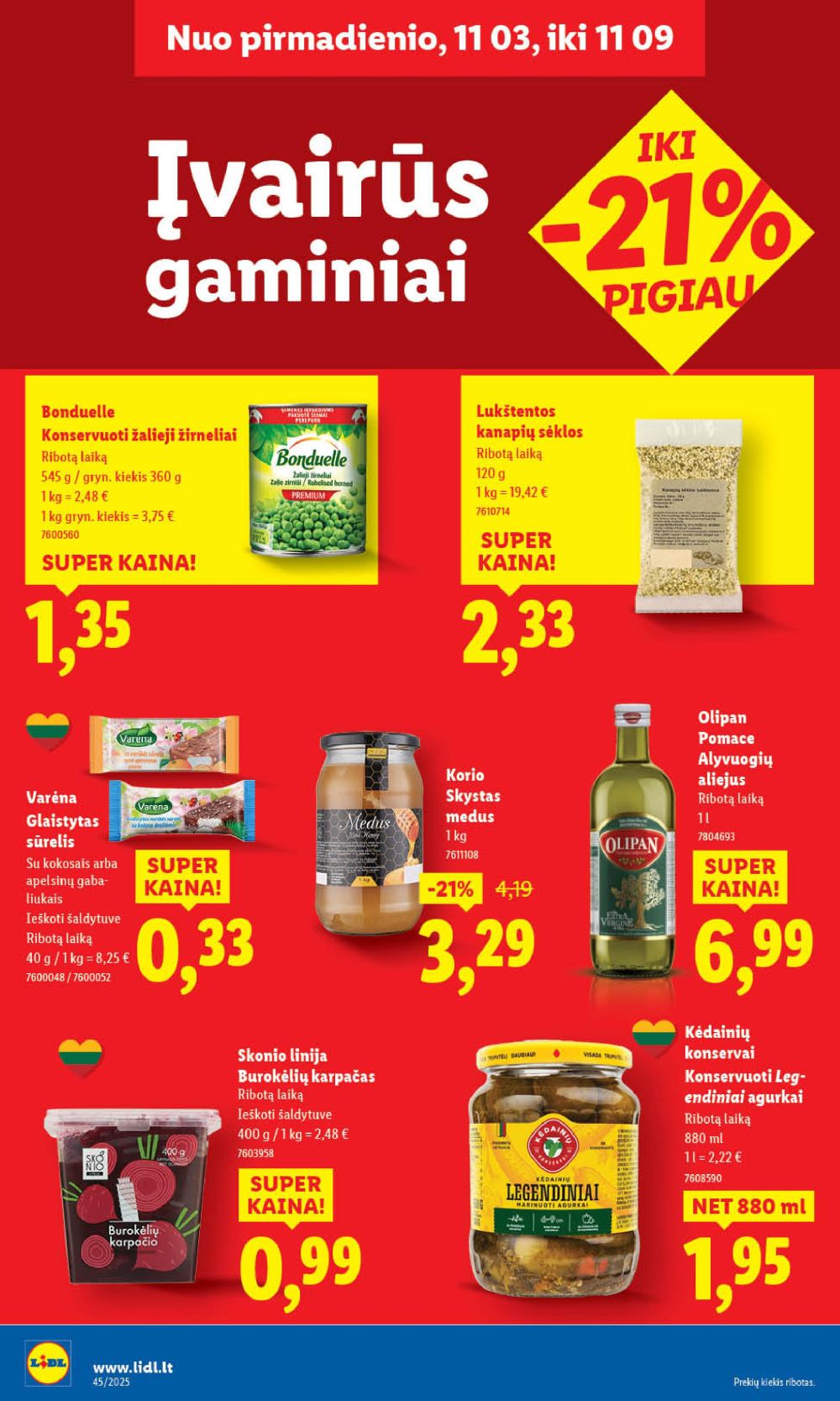 LIDL - Maisto prekių pasiūlymai (2025 11 03 - 2025 11 09) | 36