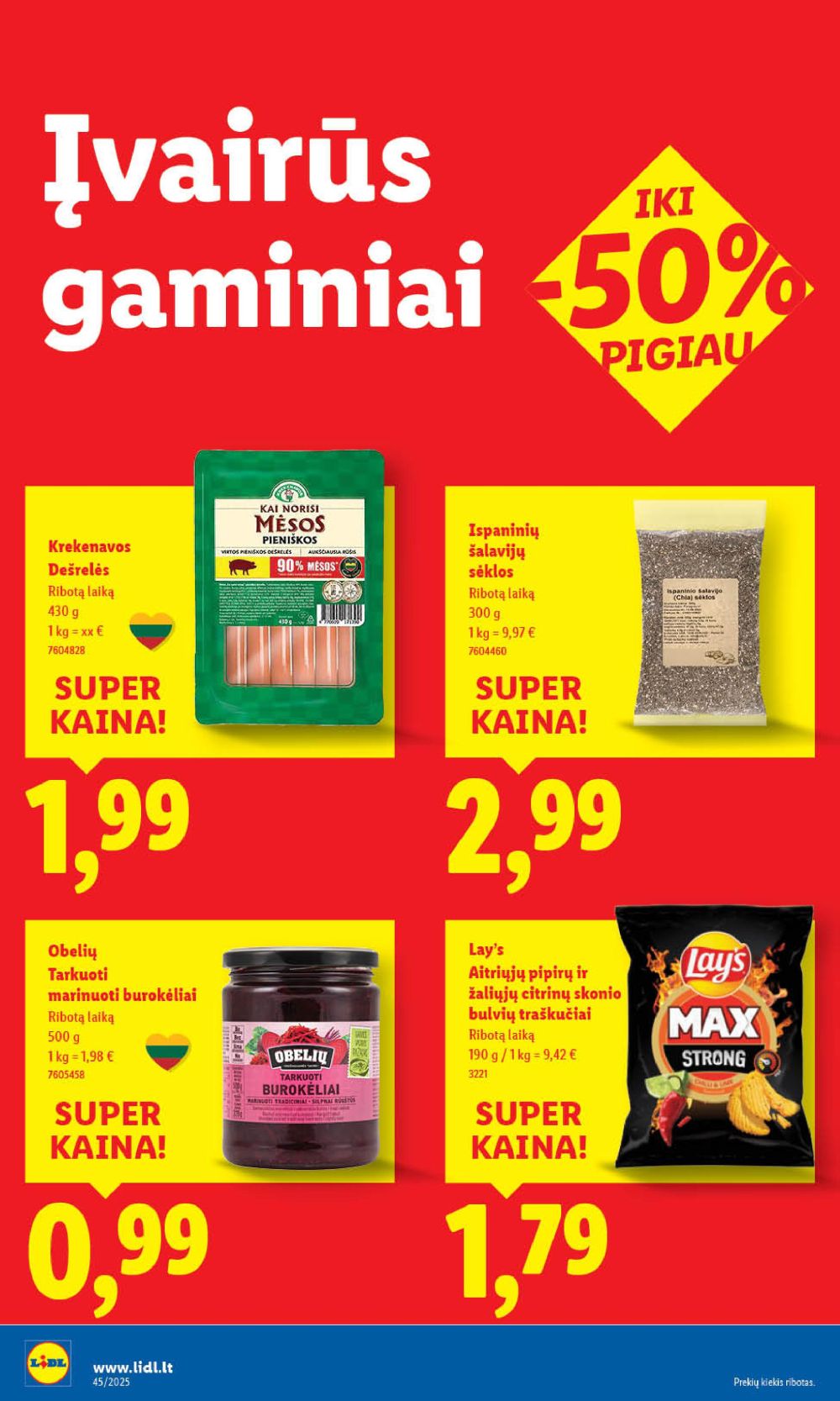 LIDL - Maisto prekių pasiūlymai (2025 11 03 - 2025 11 09) | 40