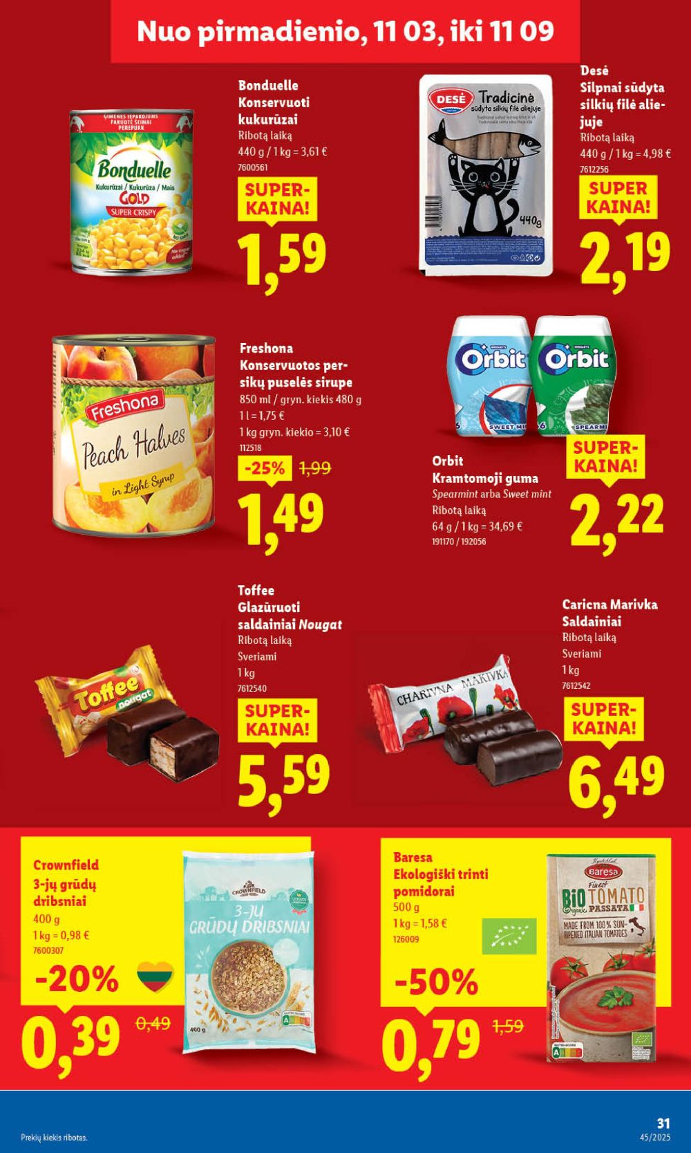 LIDL - Maisto prekių pasiūlymai (2025 11 03 - 2025 11 09) | 41
