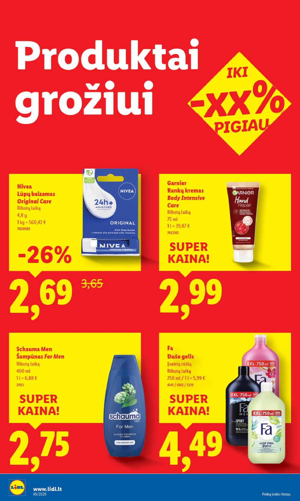 LIDL - Maisto prekių pasiūlymai (2025 11 03 - 2025 11 09) | 44