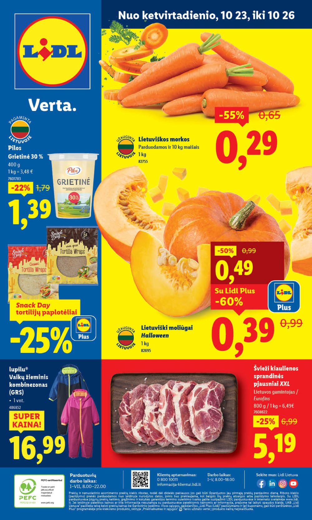 LIDL - Maisto prekių pasiūlymai (2025 10 23 - 2025 10 26) | 1