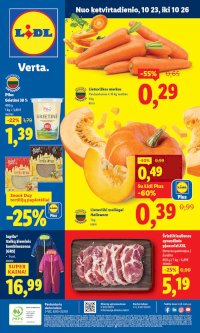 LIDL - Maisto prekių pasiūlymai (2025 10 23 - 2025 10 26)