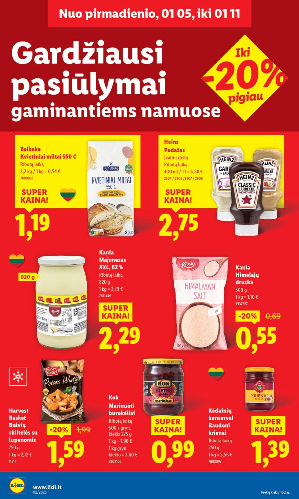 LIDL - Maisto prekių pasiūlymai (2026 01 05 - 2026 01 11) | 12