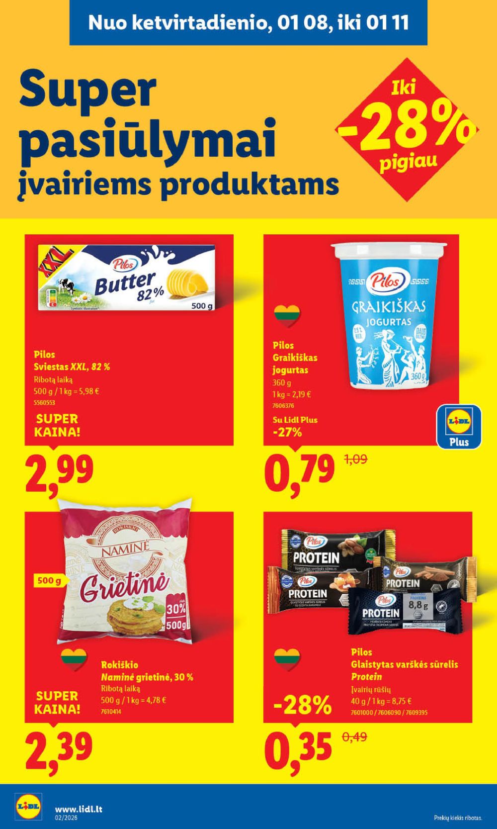 LIDL - Maisto prekių pasiūlymai (2026 01 05 - 2026 01 11) | 34