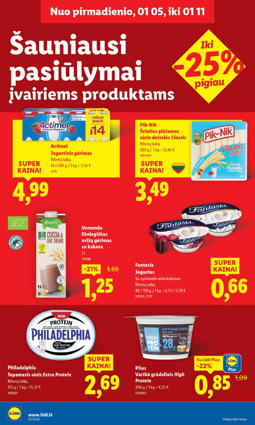 LIDL - Maisto prekių pasiūlymai (2026 01 05 - 2026 01 11) | 10