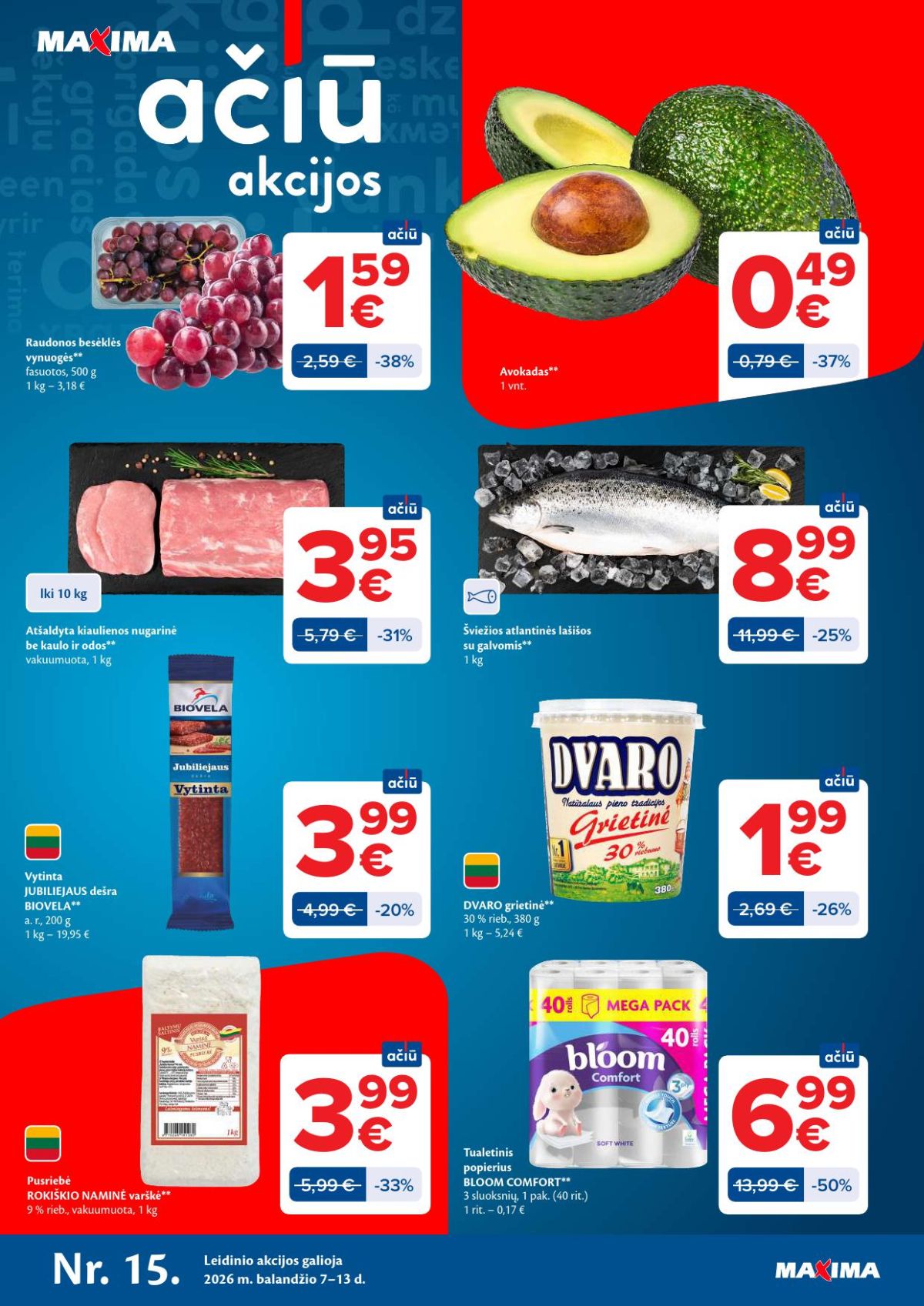 MAXIMA - Kaininis leidinys Nr.15 (2026 04 07 - 2026 04 13) | 1