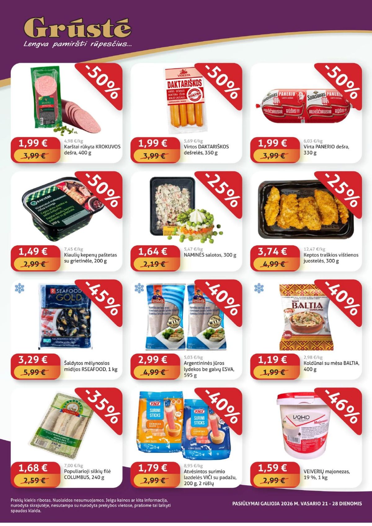 GRŪSTĖ - Ko gero pigiau nerasi (2026 02 21 - 2026 02 28) | 2