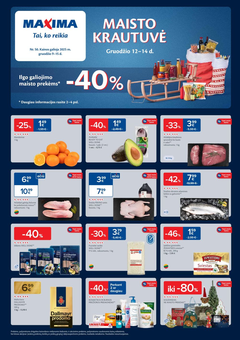 MAXIMA - Kaininis leidinys Nr.50 (2025 12 09 - 2025 12 15) | 1