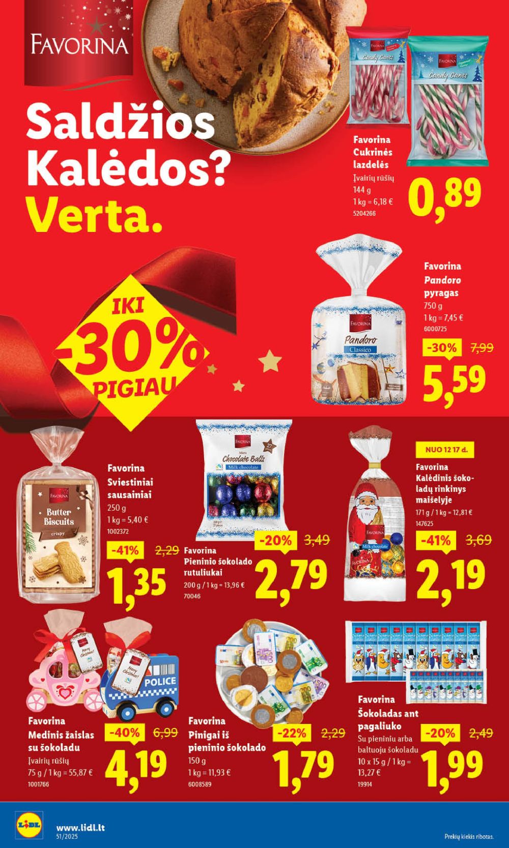 LIDL - Maisto prekių pasiūlymai (2025 12 18 - 2025 12 21) | 24