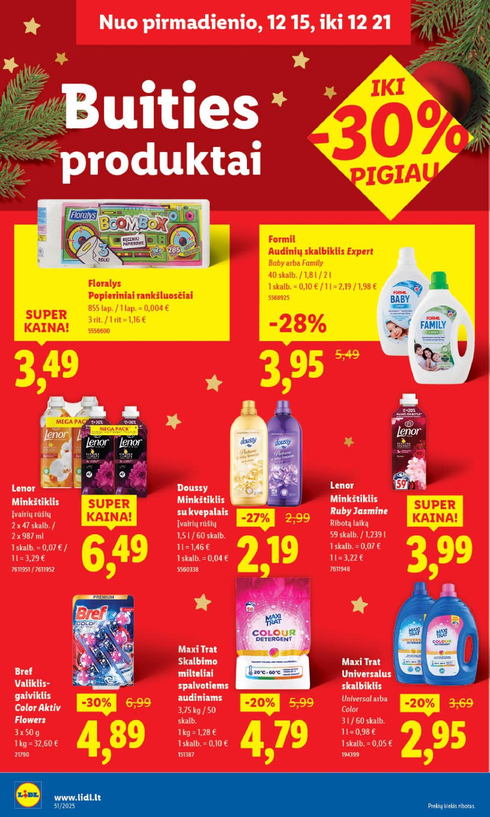 LIDL - Maisto prekių pasiūlymai (2025 12 18 - 2025 12 21) | 52