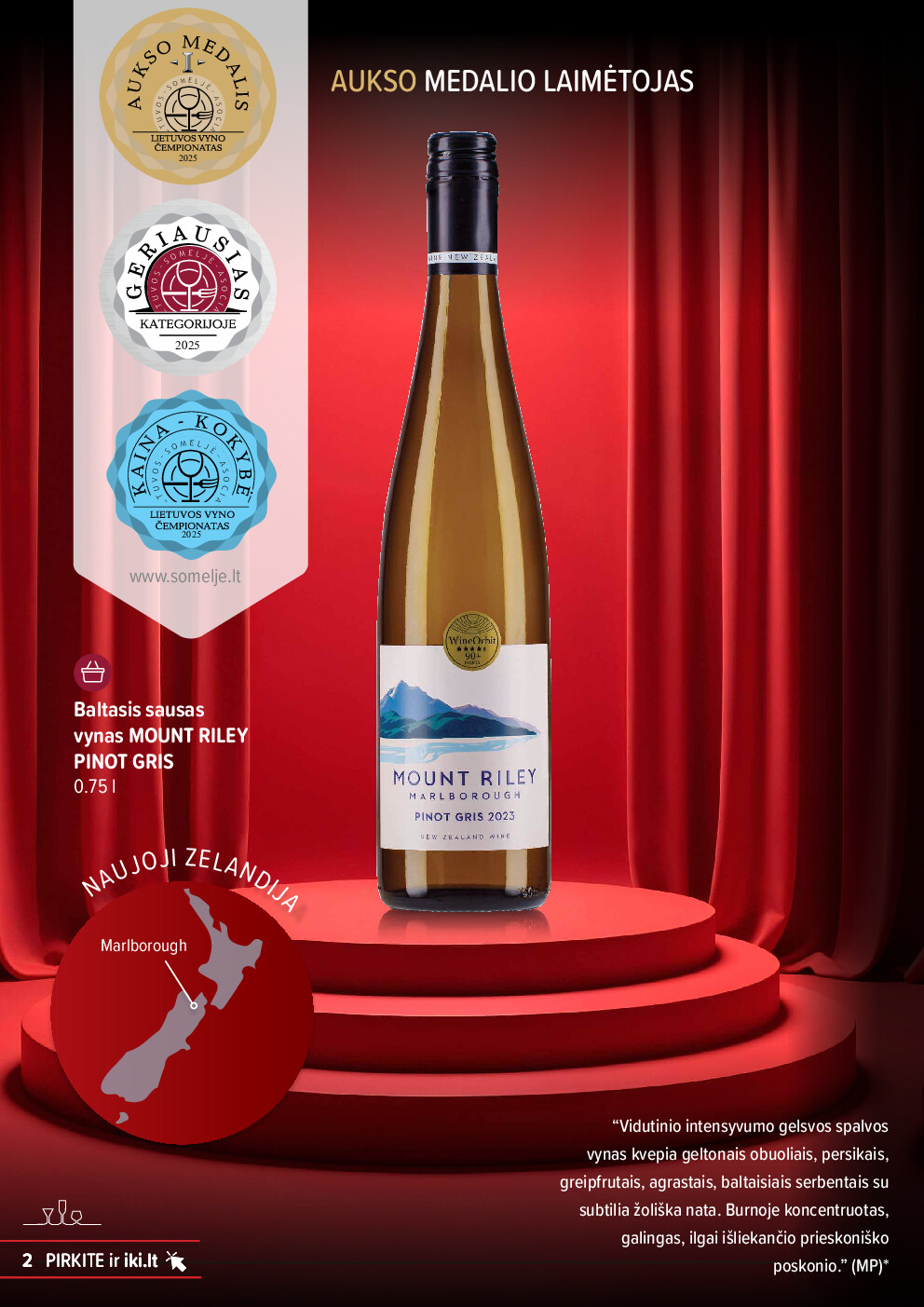 IKI apdovanotų vynų ir šampanų kolekcija 2025 | 2