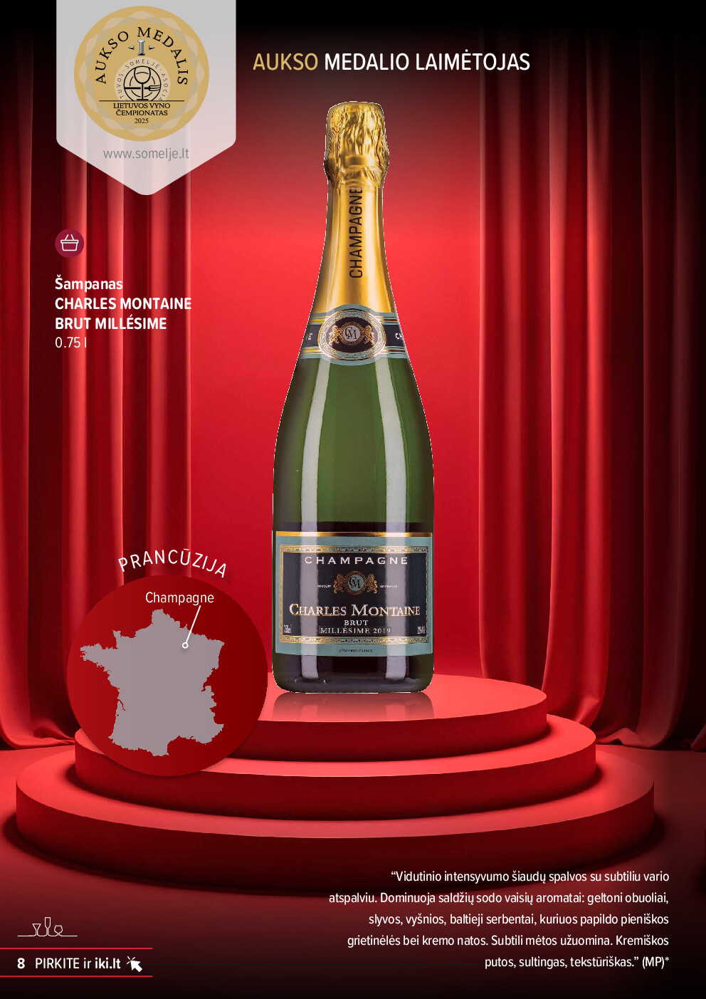 IKI apdovanotų vynų ir šampanų kolekcija 2025 | 8