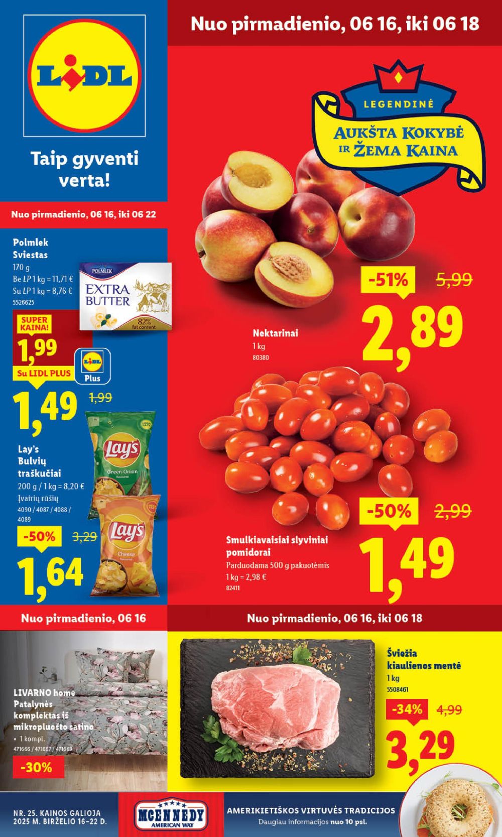 LIDL - Maisto prekių pasiūlymai (2025 06 16 - 2025 06 22) | 1