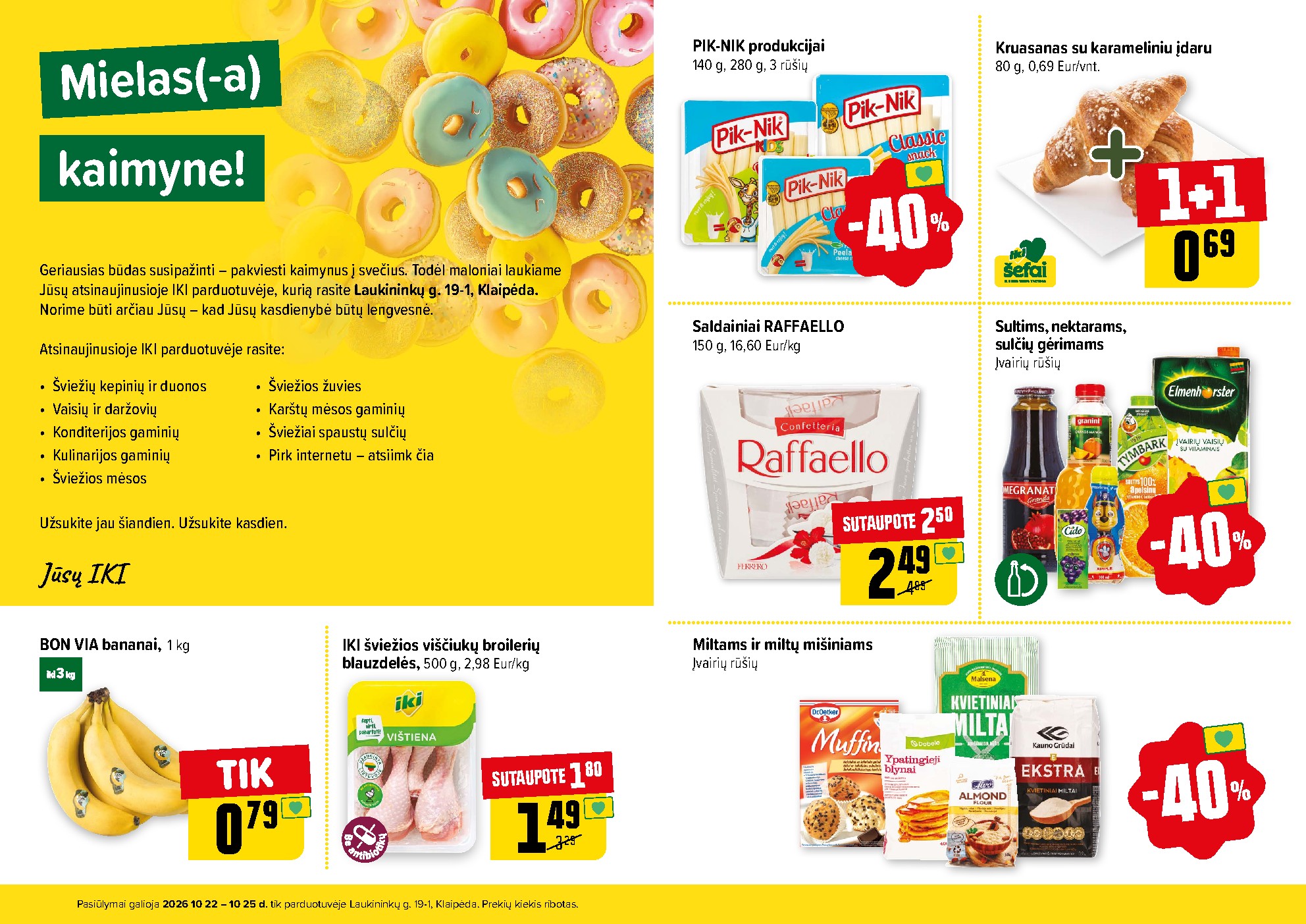 Specialūs pasiūlymai IKI Vyturys parduotuvės klientams (2026-10-22 - 2026-10-25) | 2