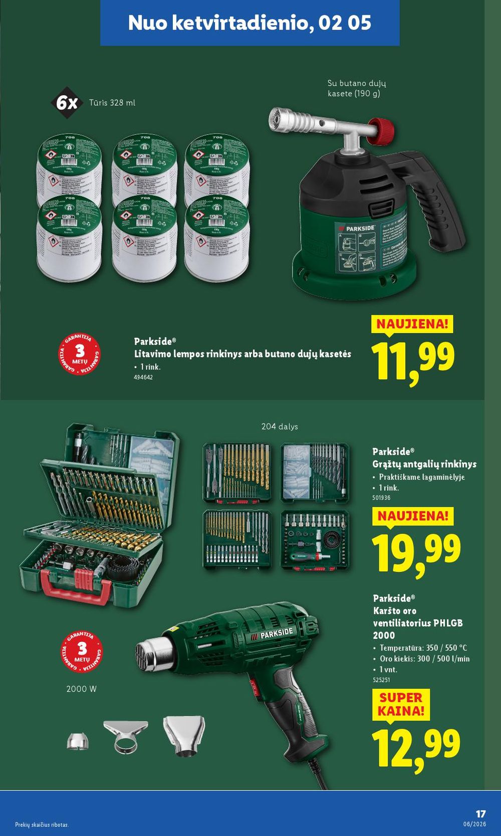 LIDL - Ne maisto prekių pasiūlymai (2026 02 02 - 2026 02 08) | 17